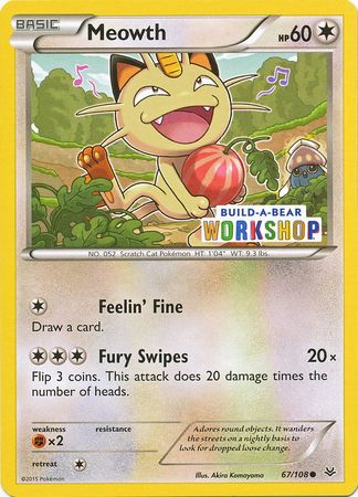 Meowth (67/108) (Build A Bear Workshop Exclusive) [XY: Roaring Skies] | Mindsight Gaming