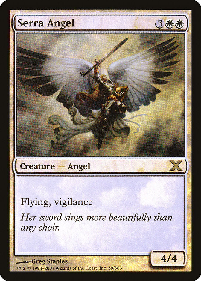 Serra Angel (Premium Foil) [Tenth Edition] | Mindsight Gaming