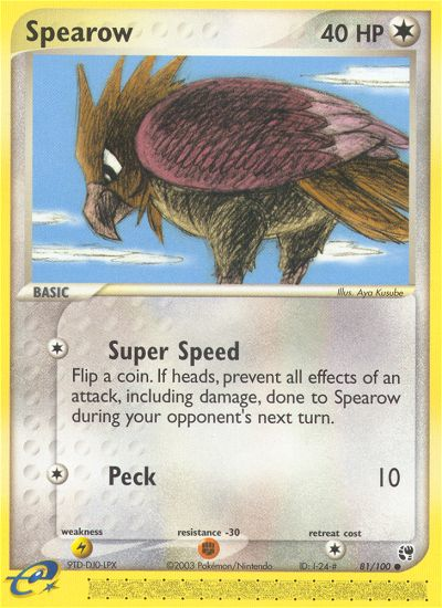 Spearow (81/100) [EX: Sandstorm] | Mindsight Gaming