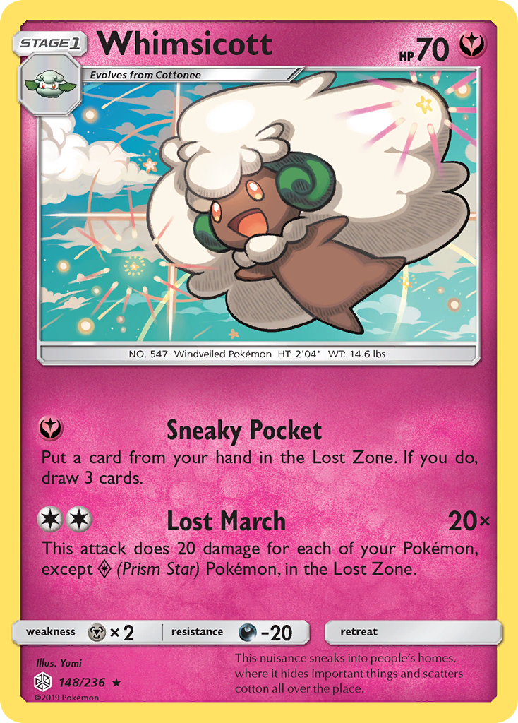 Whimsicott (148/236) [Sun & Moon: Cosmic Eclipse] | Mindsight Gaming