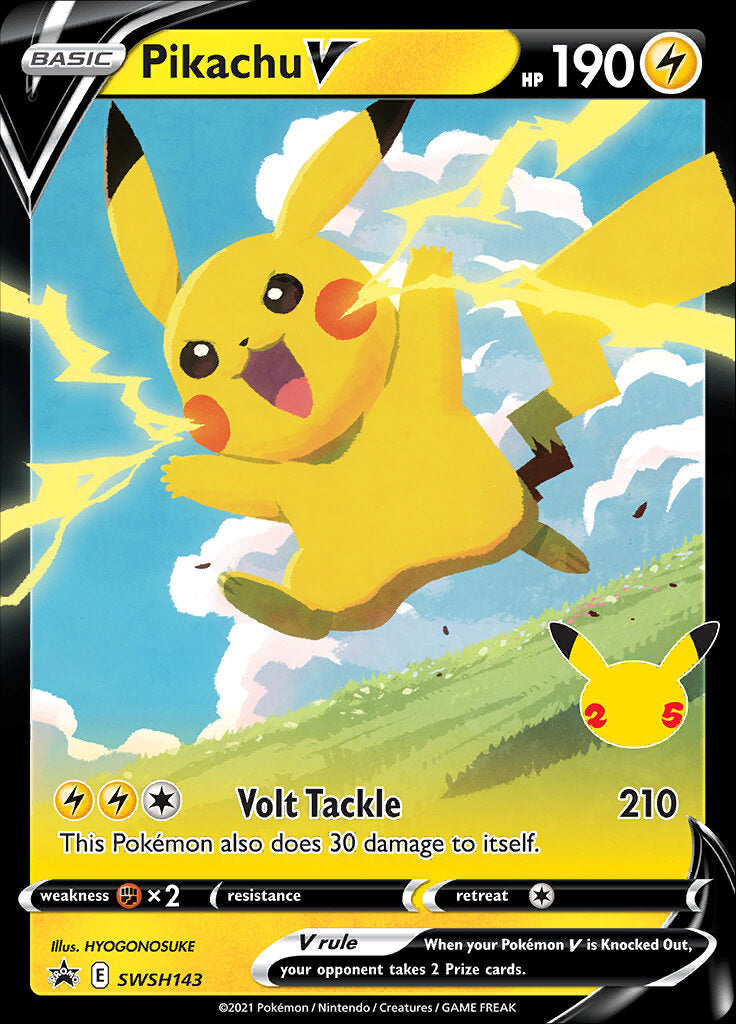 Pikachu V (SWSH143) (Celebrations) [Sword & Shield: Black Star Promos] | Mindsight Gaming