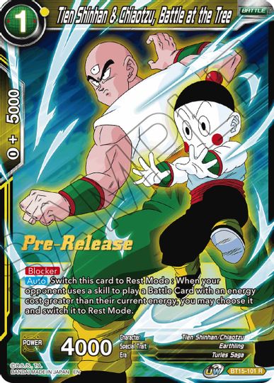 Tien Shinhan & Chiaotzu, Battle at the Tree (BT15-101) [Saiyan Showdown Prerelease Promos] | Mindsight Gaming