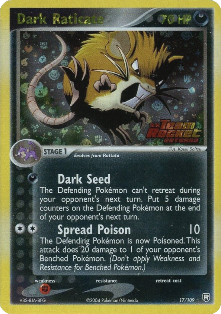 Dark Raticate (17/109) (Stamped) [EX: Team Rocket Returns] | Mindsight Gaming