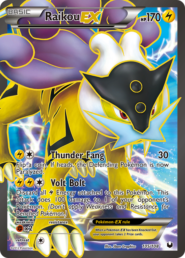 Raikou EX (105/108) [Black & White: Dark Explorers] | Mindsight Gaming