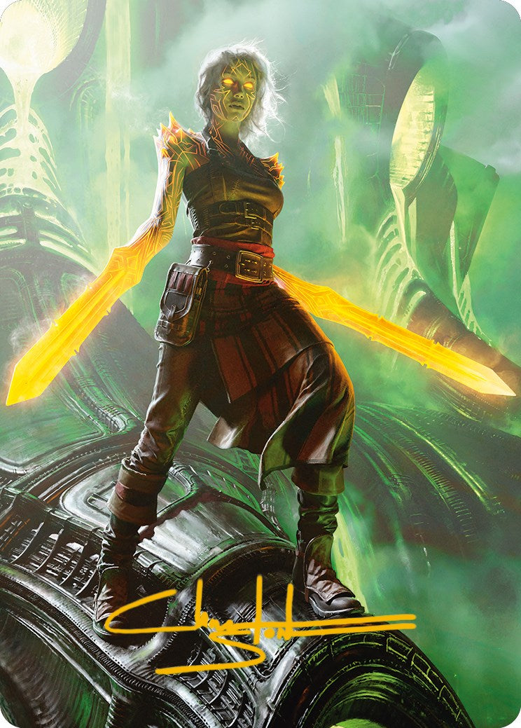 Nahiri, the Unforgiving Art Card (Gold-Stamped Signature) [Phyrexia: All Will Be One Art Series] | Mindsight Gaming