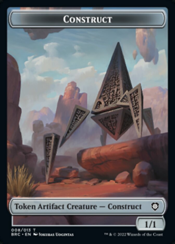 Construct (008) // Phyrexian Myr Double-Sided Token [The Brothers' War Commander Tokens] | Mindsight Gaming