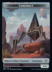 Construct (008) // Phyrexian Myr Double-Sided Token [The Brothers' War Commander Tokens] | Mindsight Gaming