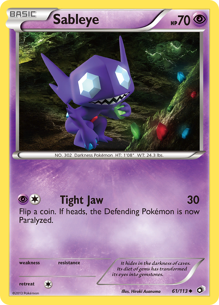 Sableye (61/113) [Black & White: Legendary Treasures] | Mindsight Gaming