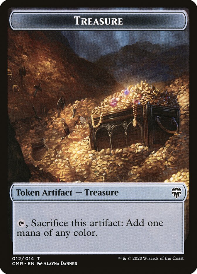 Treasure // Zombie Token [Commander Legends Tokens] | Mindsight Gaming