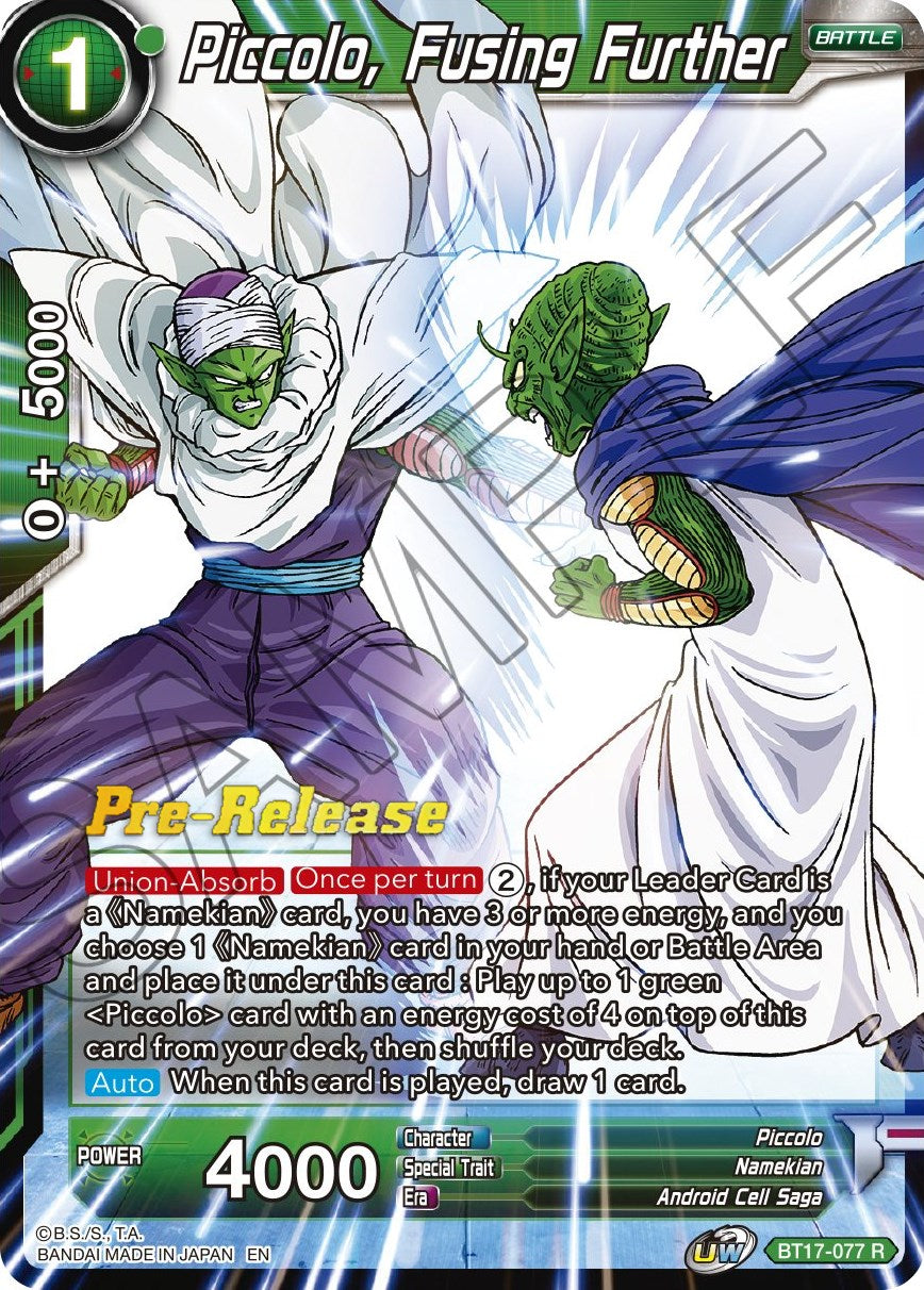 Piccolo, Fusing Further (BT17-077) [Ultimate Squad Prerelease Promos] | Mindsight Gaming