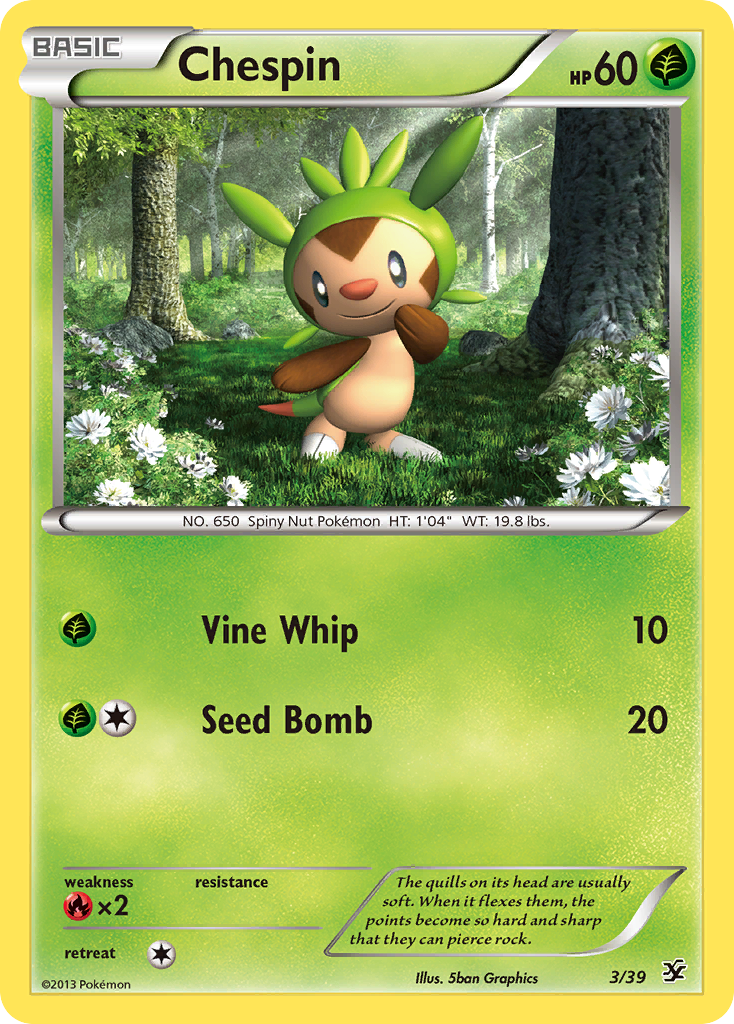 Chespin (3/39) [XY: Kalos Starter Set] | Mindsight Gaming