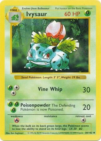 Ivysaur (30/102) [Base Set Shadowless Unlimited] | Mindsight Gaming