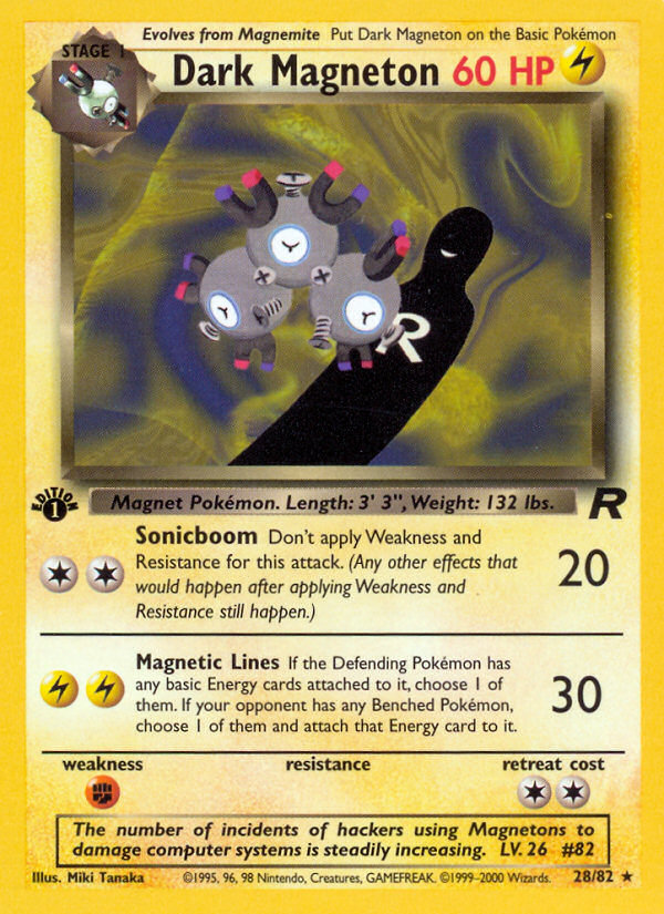 Dark Magneton (28/82) [Team Rocket 1st Edition] | Mindsight Gaming