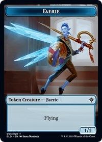 Faerie // Food (18) Double-sided Token [Throne of Eldraine Tokens] | Mindsight Gaming