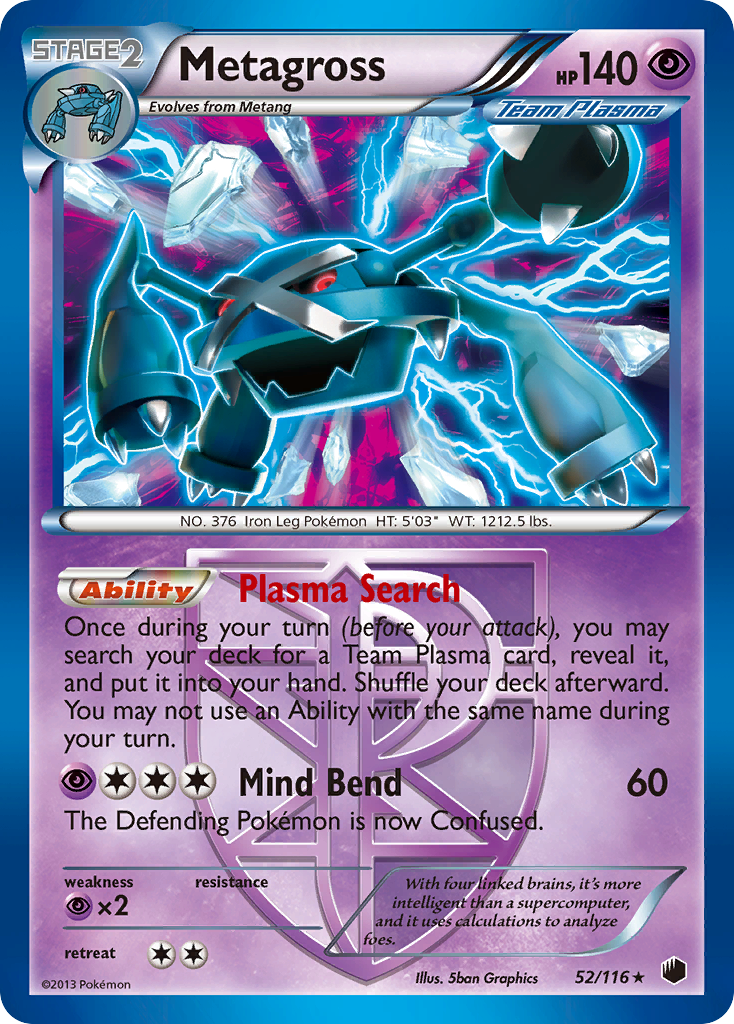 Metagross (52/116) [Black & White: Plasma Freeze] | Mindsight Gaming