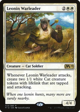 Leonin Warleader [Core Set 2019] | Mindsight Gaming