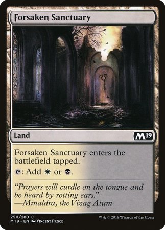 Forsaken Sanctuary [Core Set 2019] | Mindsight Gaming