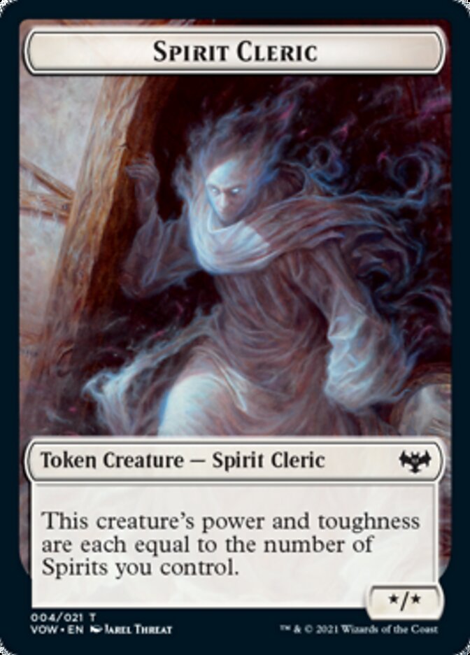 Zombie (008) // Spirit Cleric Double-sided Token [Innistrad: Crimson Vow Tokens] | Mindsight Gaming