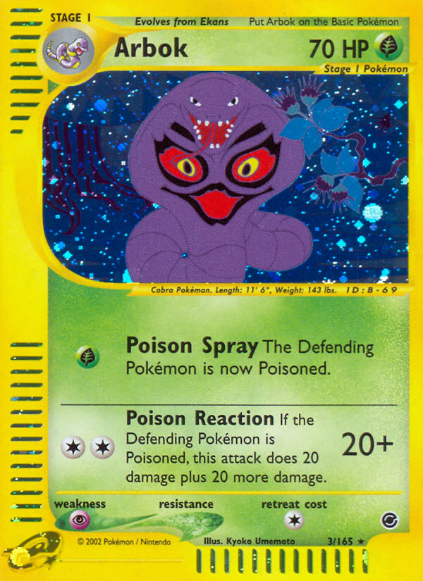 Arbok (3/165) [Expedition: Base Set] | Mindsight Gaming