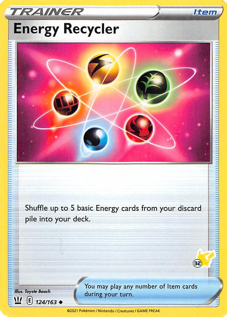 Energy Recycler (124/163) (Pikachu Stamp #32) [Battle Academy 2022] | Mindsight Gaming