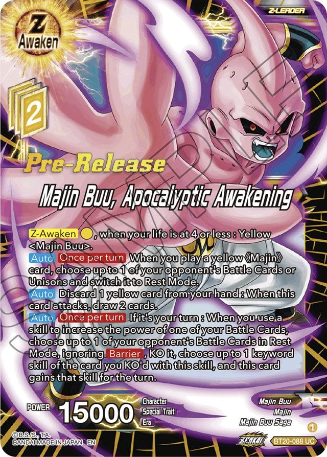 Majin Buu, Apocalyptic Awakening (BT20-088) [Power Absorbed Prerelease Promos] | Mindsight Gaming