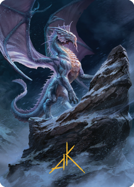 Ancient Silver Dragon Art Card (06) (Gold-Stamped Signature) [Commander Legends: Battle for Baldur's Gate Art Series] | Mindsight Gaming