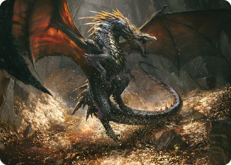 Cavern-Hoard Dragon Art Card [The Lord of the Rings: Tales of Middle-earth Art Series] | Mindsight Gaming