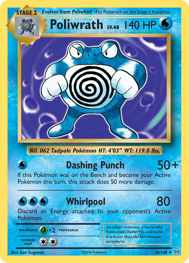 Poliwrath (25/108) [XY: Evolutions] | Mindsight Gaming