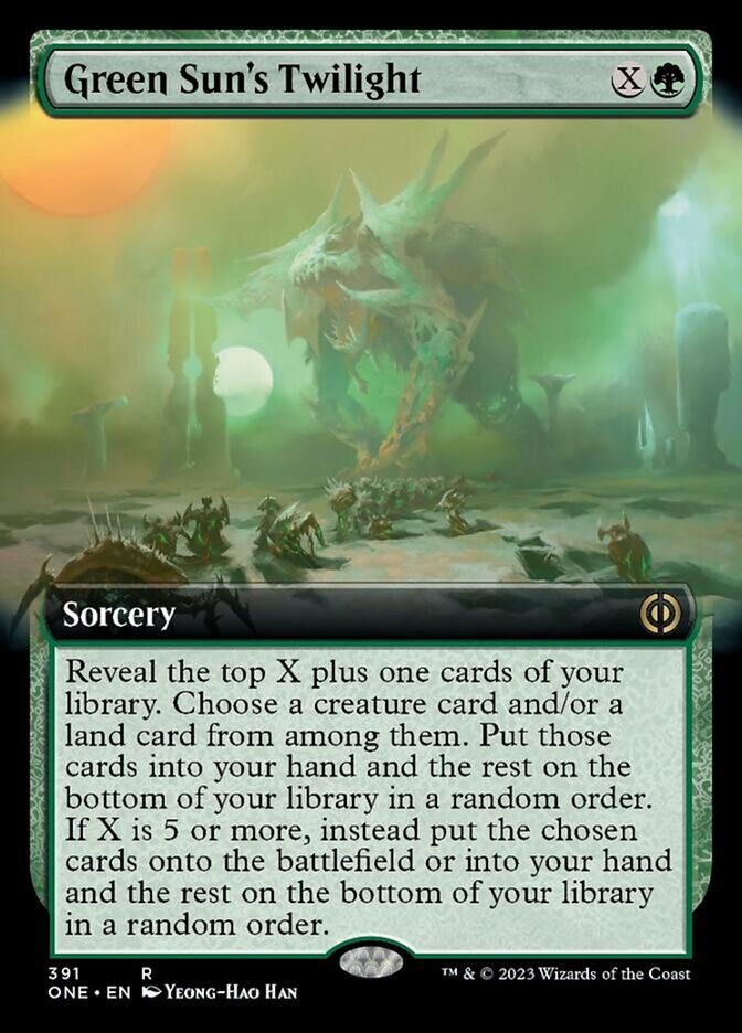 Green Sun's Twilight (Extended Art) [Phyrexia: All Will Be One] | Mindsight Gaming