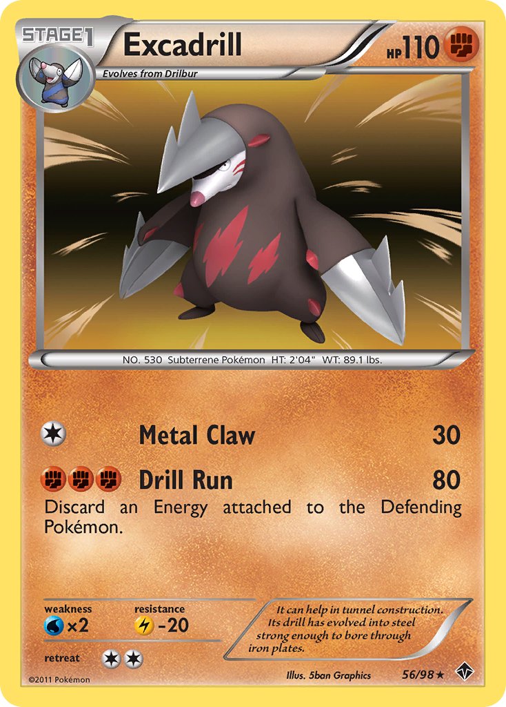 Excadrill (56/98) (Cosmos Holo) (Blister Exclusive) [Black & White: Emerging Powers] | Mindsight Gaming