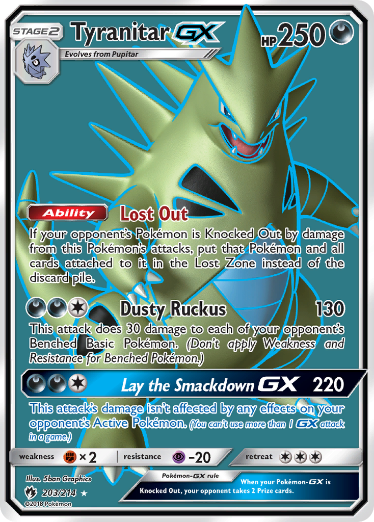 Tyranitar GX (203/214) [Sun & Moon: Lost Thunder] | Mindsight Gaming