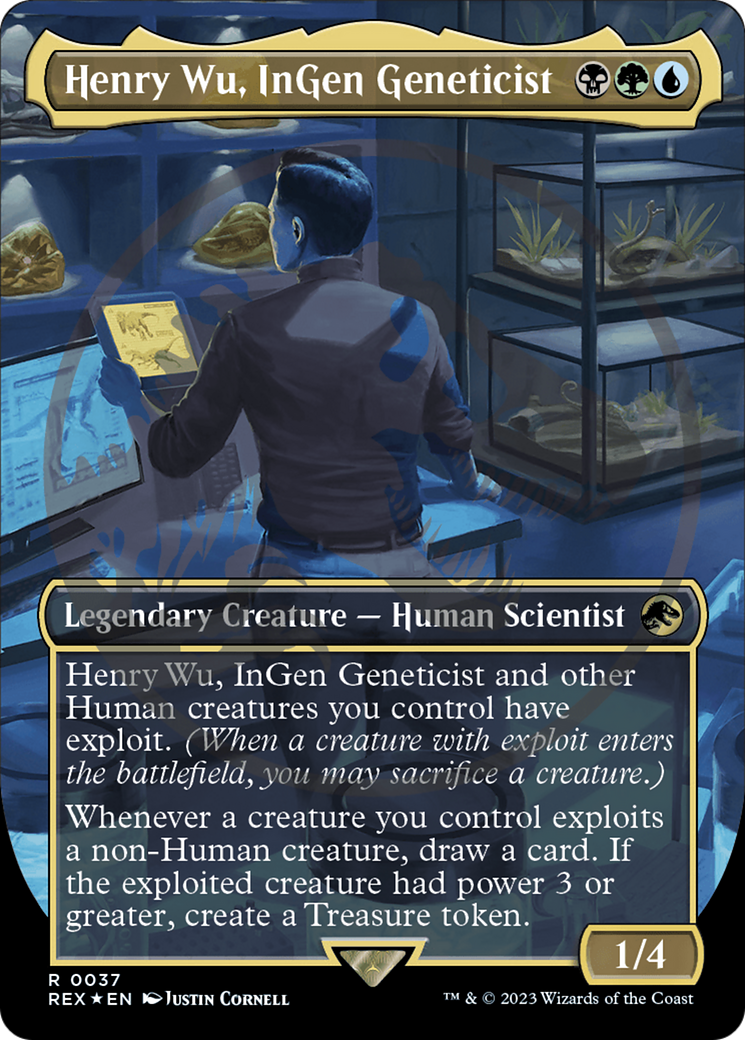 Henry Wu, InGen Geneticist Emblem (Borderless) [Jurassic World Collection Tokens] | Mindsight Gaming