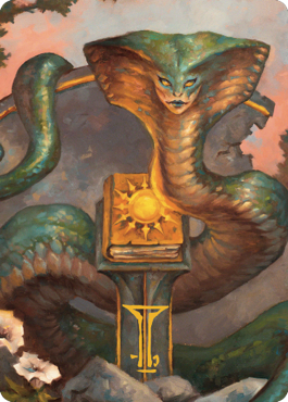 Guardian Naga Art Card (Gold-Stamped Signature) [Commander Legends: Battle for Baldur's Gate Art Series] | Mindsight Gaming