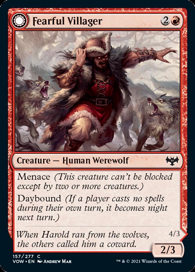 Fearful Villager // Fearsome Werewolf [Innistrad: Crimson Vow] | Mindsight Gaming