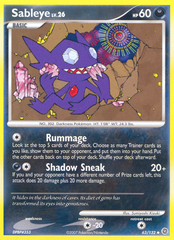 Sableye (63/132) [Diamond & Pearl: Secret Wonders] | Mindsight Gaming