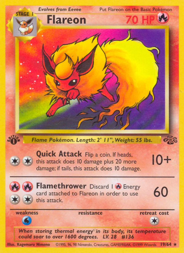 Flareon (19/64) [Jungle 1st Edition] | Mindsight Gaming