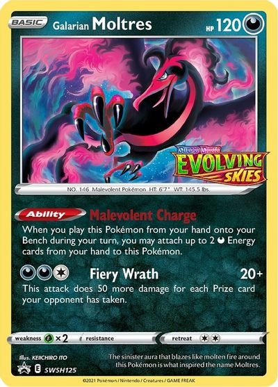 Galarian Moltres (SWSH125) (Prerelease Promo) [Sword & Shield: Black Star Promos] | Mindsight Gaming