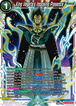 King Vegeta's Imposing Presence (Super Rare) [BT13-030] | Mindsight Gaming