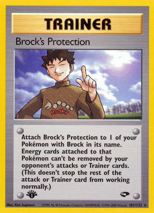 Brock's Protection (101/132) [Gym Challenge 1st Edition] | Mindsight Gaming