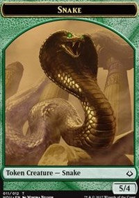 Snake // Warrior Double-sided Token [Hour of Devastation Tokens] | Mindsight Gaming