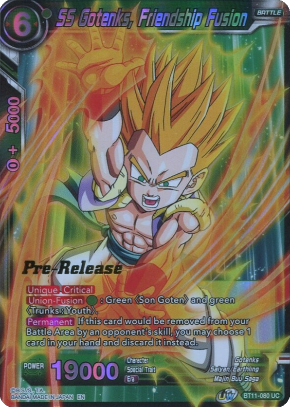 SS Gotenks, Friendship Fusion (BT11-080) [Vermilion Bloodline Prerelease Promos] | Mindsight Gaming