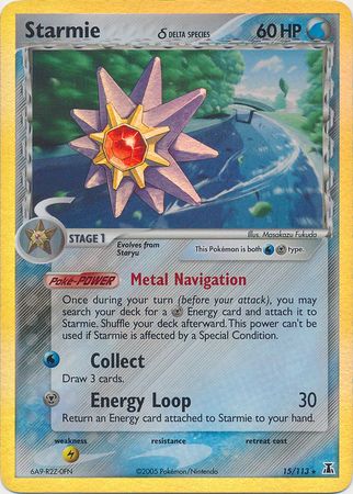 Starmie (15/113) (Delta Species) (Stamped) [EX: Delta Species] | Mindsight Gaming