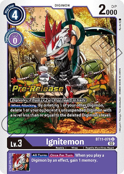 Ignitemon [BT11-076] [Dimensional Phase Pre-Release Promos] | Mindsight Gaming