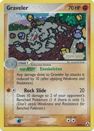 Graveler (34/92) (Stamped) [EX: Legend Maker] | Mindsight Gaming