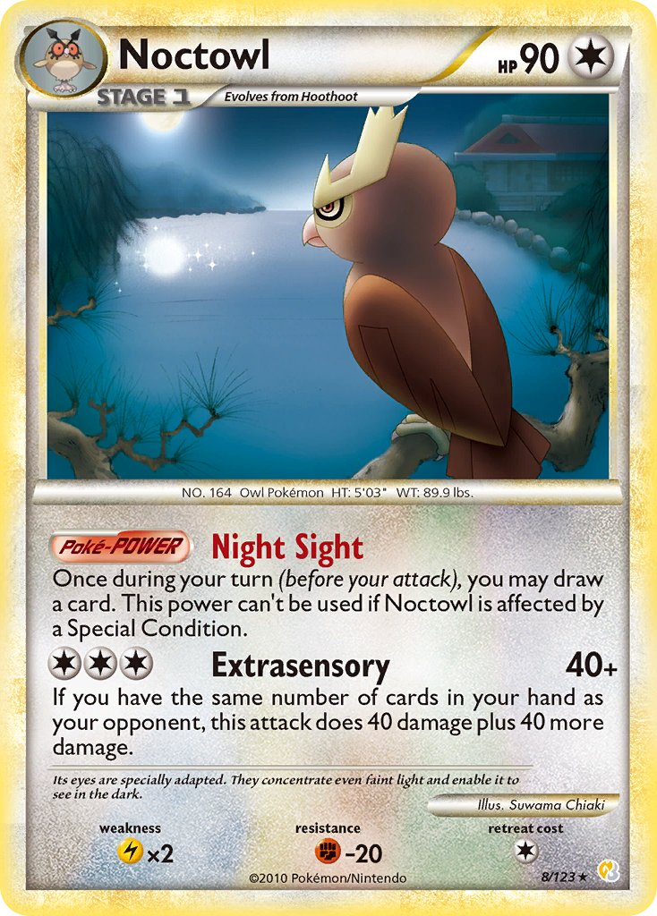 Noctowl (8/123) (Theme Deck Exclusive) [HeartGold & SoulSilver: Base Set] | Mindsight Gaming