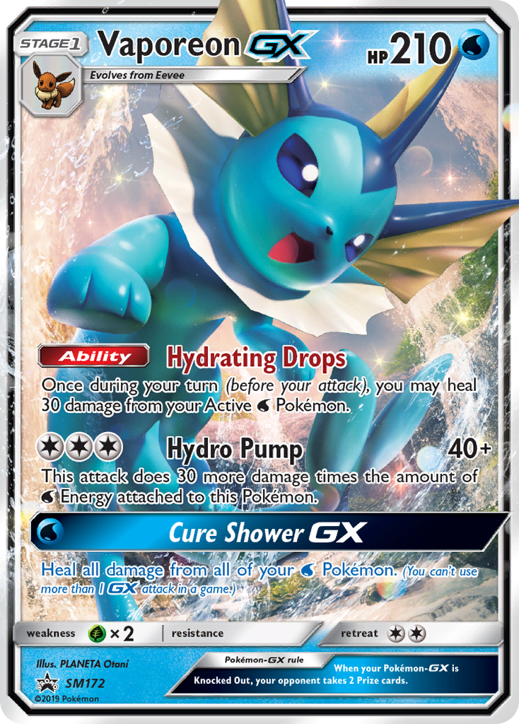 Vaporeon GX (SM172) [Sun & Moon: Black Star Promos] | Mindsight Gaming