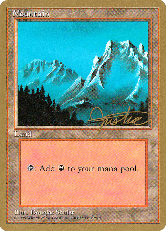 Mountain (mj374) (Mark Justice) [Pro Tour Collector Set] | Mindsight Gaming