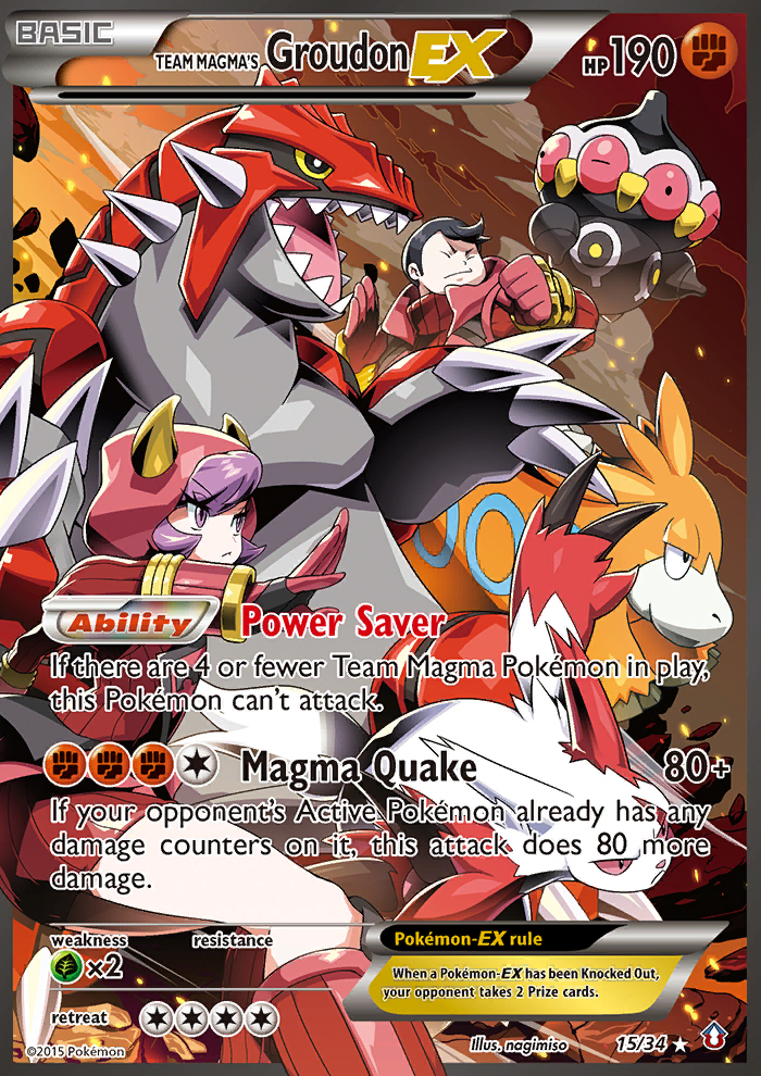 Team Magma's Groudon ex (15/34) [XY: Double Crisis] | Mindsight Gaming