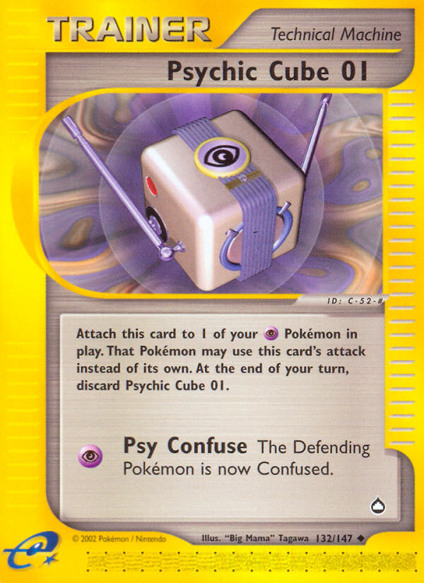 Psychic Cube 01 (132/147) [Aquapolis] | Mindsight Gaming