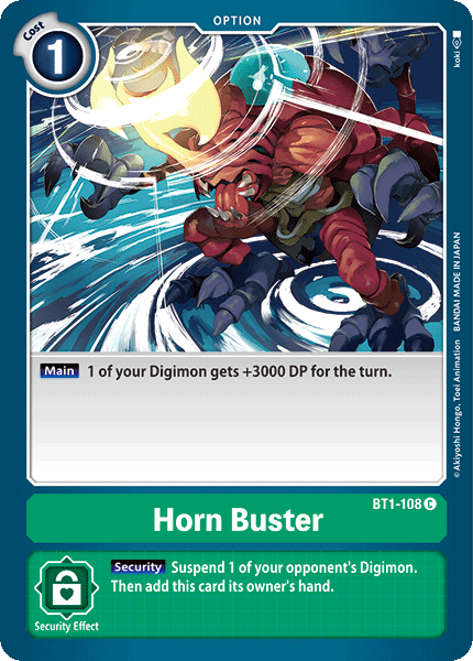 Horn Buster [BT1-108] [Release Special Booster Ver.1.0] | Mindsight Gaming